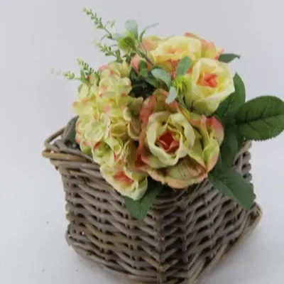Rosa mazzo cm.34 pesca