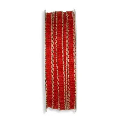 Nastro linen edge mm.07 mt.30 rosso