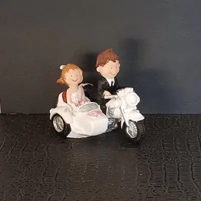 Sposi resina su moto 