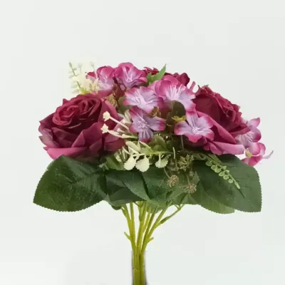 Rosa bouquet cm.30 fuxia