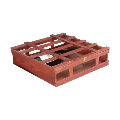 Cassetta aperta 4 bott. legno