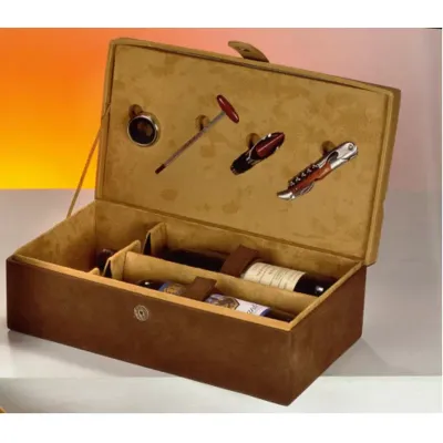 Cassetta 2 bott. + accessori legno