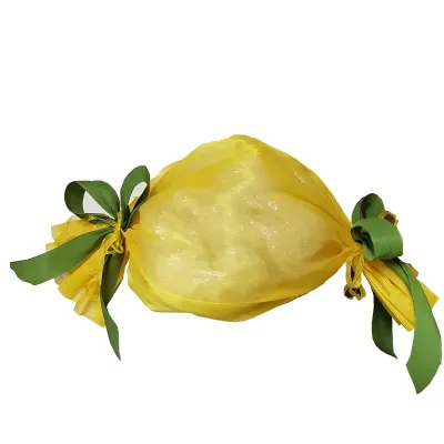 Portacolomba organza giallo