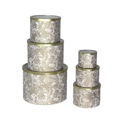Scatola cart.vetro d.25 fiori (set 6)
