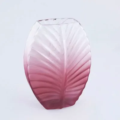 Df-vaso foglia h.30 rosa