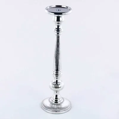 Candeliere metallo h.50 argento