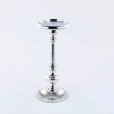 Candeliere metallo h.30 argento