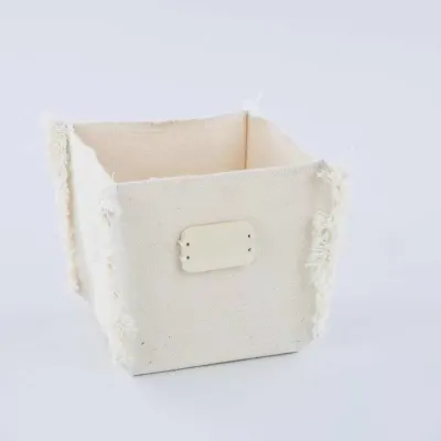 Bs-cestino canvas 12x12 naturale