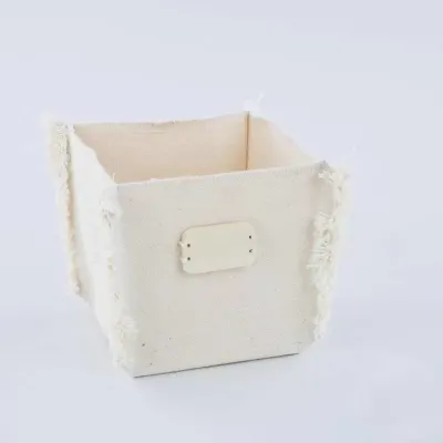 Bs-cestino canvas 15x15 naturale