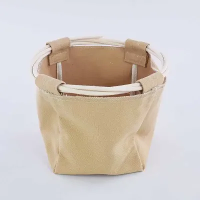 Br-cestino canvas 12x12 marrone