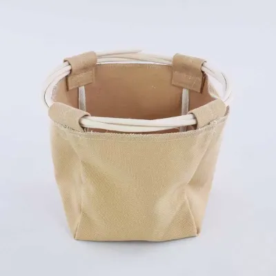 Br-cestino canvas 15x15 marrone
