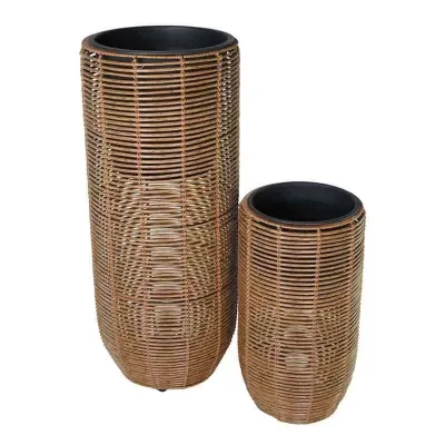 Portavaso tondi d.37 marrone (set 2)