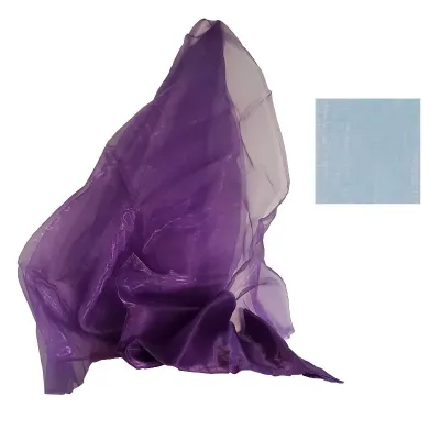 Pezzata 145x300 organza celeste