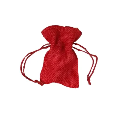 Sacchettino juta 09x12 rosso (pz.10)