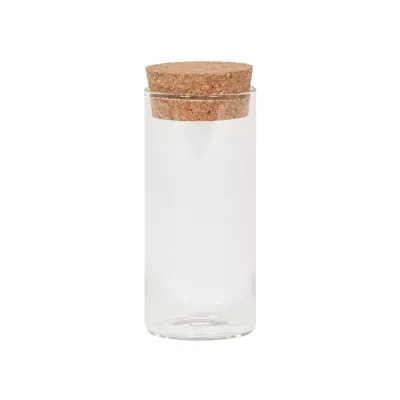 Vaso vetro tappo sughero d. 4.5-h.10