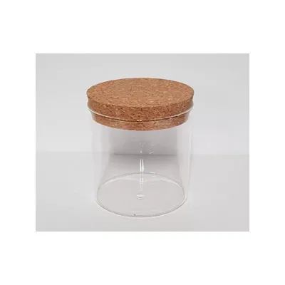 Vaso vetro tappo sughero d. 4.5-h.5
