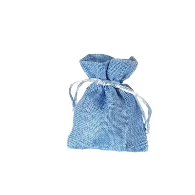 Sacchettino tela 09x12 azzurro (pz.10)