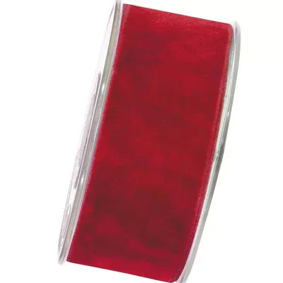 Nastro dbl velvet mm.40 m.07 rosso