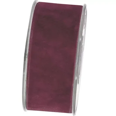 Nastro dbl velvet mm.40 m.07 bordeaux