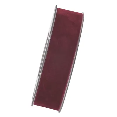 Nastro dbl velvet mm.25 m.07 bordeaux