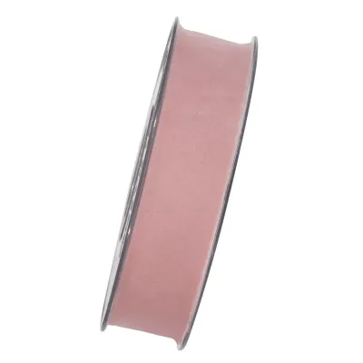 Nastro dbl velvet mm.25 m.07 rosa