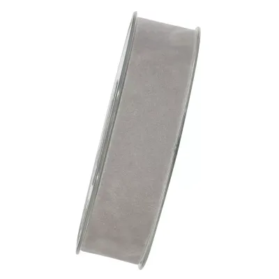 Nastro dbl velvet mm.25 m.07 grigio