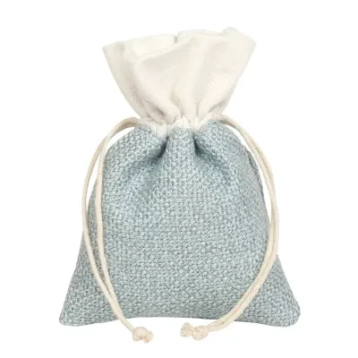 Sacchettino tessuto 10x14 azzurro (pz.10)