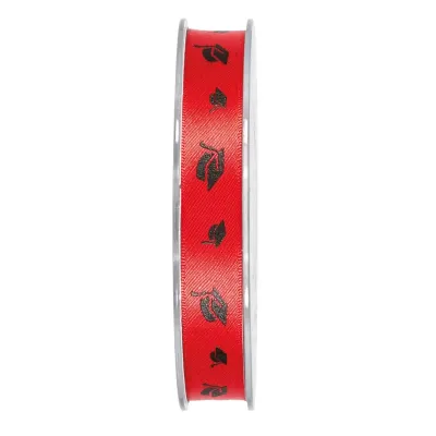 Nastro laurea mm.12 m.25 red-black