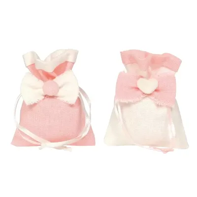 Sacchettino tela 08x10 rosa (pz.10)