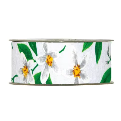 Nastro flower spring mm.40 m.15 bianco