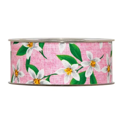 Nastro flower spring mm.40 m.15 rosa