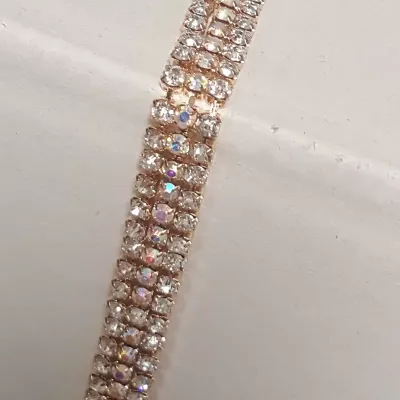 Strass dorati 3 linee mt. 1,5