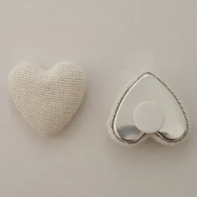Cuore adesivo tessuto (24 pz.)