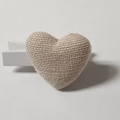 Clip cuore tessuto (6 pz.)