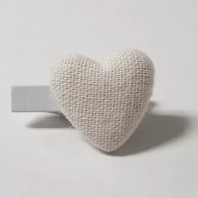 Clip cuore tessuto (6 pz.)