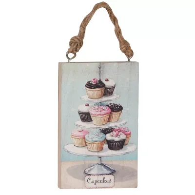 Quadretto legno 12x8 cupcakes (pz 10)