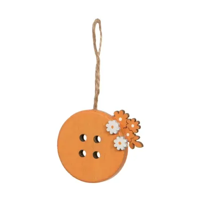 Bottone con fiori diam.05 arancio (pz.6)