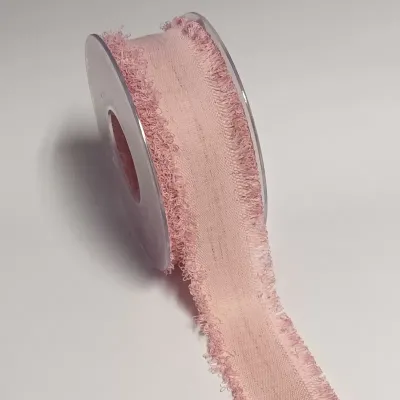 Nastro fringe mm.38 m.10 rosa ant.