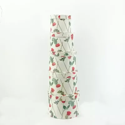 Scatola cartone d.23 rose (set 5)