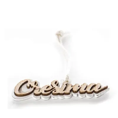 Scritta cresima cm.5 legno (pz.12) 