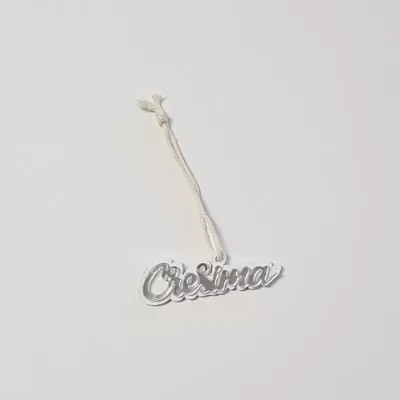 Scritta cresima cm.5,5 argento (pz.24) 