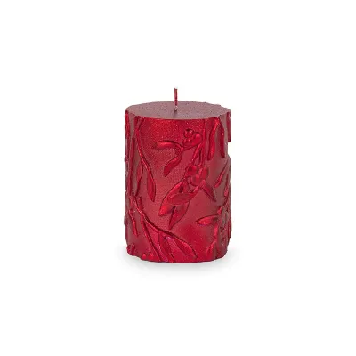 Candela moccolo dec. h.10 rosso