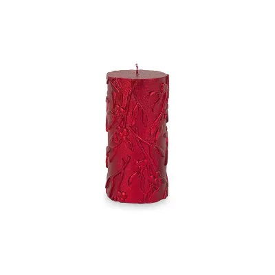 Candela moccolo dec. h.15 rosso
