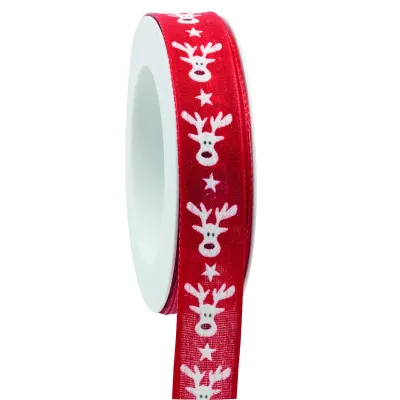 Nastro mm.25 m.20 rentiere rosso