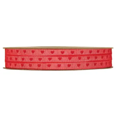 Nastro org.hearts mm.06 m.25 rosso
