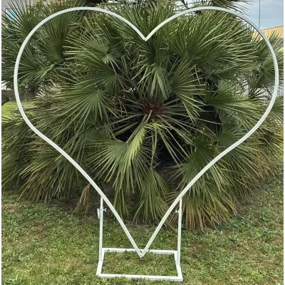 Cuore metallo h.240 bianco