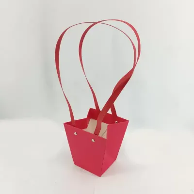 Shopper 12×8 h.12 trapeze colors rosso (pz.12)