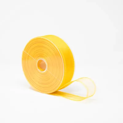 Nastro organza bord.mm.40 m.50 giallo