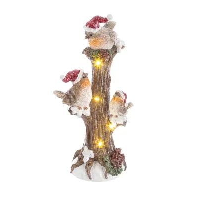 Uccellini led su ramo cm.33