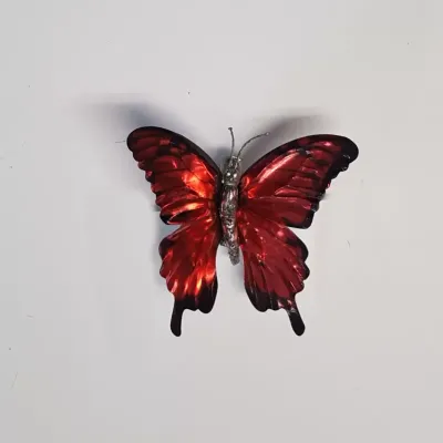 Farfalla clip cm.6 rosso (pz.12)